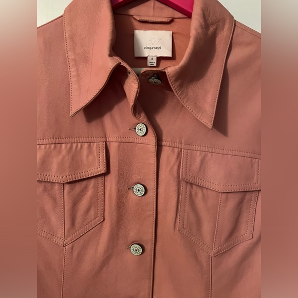 Cinq a sept leather jacket - Picture 2 of 3